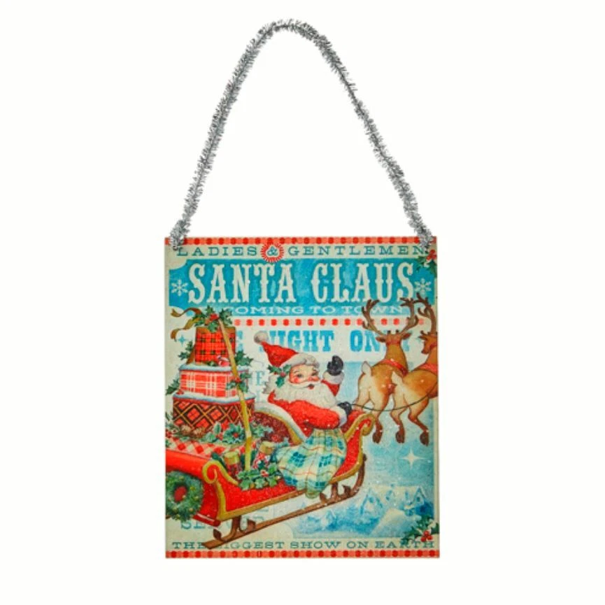 Percha de puerta de pared de renos trineo de Santa de 6" retro de colección adorno de Navidad decoración Foto 1 de 1