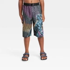 Boys' Marvel Black Panther Swimsuit Trunks - Black Medium - Picture 1 of 3