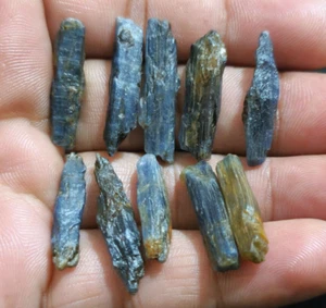 Lote de 10 piezas hermosas joyas de piedras preciosas sueltas ásperas de cianita azul crudo talla 23-30 mm - Imagen 1 de 6