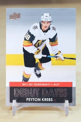 2021-22 Upper Deck Debut Dates #DD-14 Peyton Krebs - Vegas Golden Knights - Image 1 of 2
