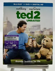 Ted 2 (Blu-ray/DVD, 2015, 2-Disc Set, Unrated, With Slipcover) DS44 - Picture 1 of 1