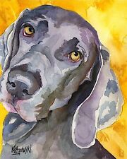 Weimaraner Gifts | Art Print from Painting | Poster, Memorial, Home Decor 11x14