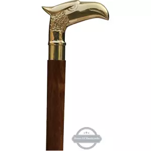 Gehstock Adler Vogel Design Messinggriff Holzstock Geschenkartikel für Mama & Papa - Bild 1 von 4