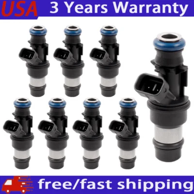 Inyector de combustible de 8 piezas 17113553 para Cadillac Escalade Buick Rainier Hummer H2 Foto 1 de 4