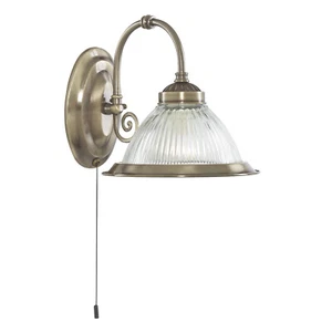Applique Contemporanea American Dinner Acciaio Adjustable Vetro 1 Luce E27 - Foto 1 di 2
