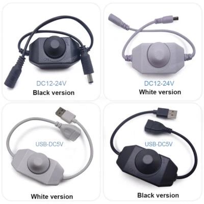 12V-24V 0-100% Manual Knob Dimmer Switch 5V USB controller for LED Strip Light - Image 1 of 4