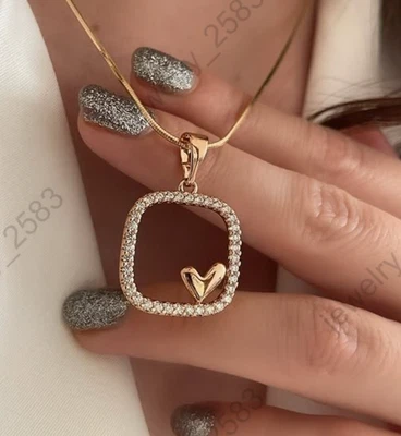 Christmas Gift Certified Natural Diamond Womens Dainty Cushion Cut Pendant 925 S - Image 1 of 4