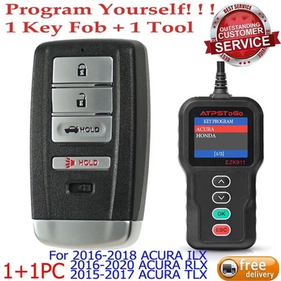 Nueva Herramienta Programadora Llavero Remoto Para Acura ILX RLX TLX Mando a Distancia Inteligente Coche Llavero Foto 1 de 4