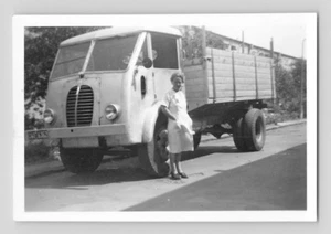 Found Photo Woman Matford French Cargo Truck F917WS 4.5 Ton Original Photograph - Picture 1 of 3