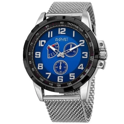 August Steiner AS8202SSBU Miltifunction Day Date Stainless Steel Mens Watch - Image 1 of 4