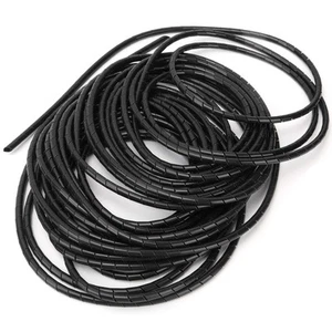 Spiral Wire Wrap Cord Flexible Cable Organizer Management Black For Computer QUA - Photo 1/12