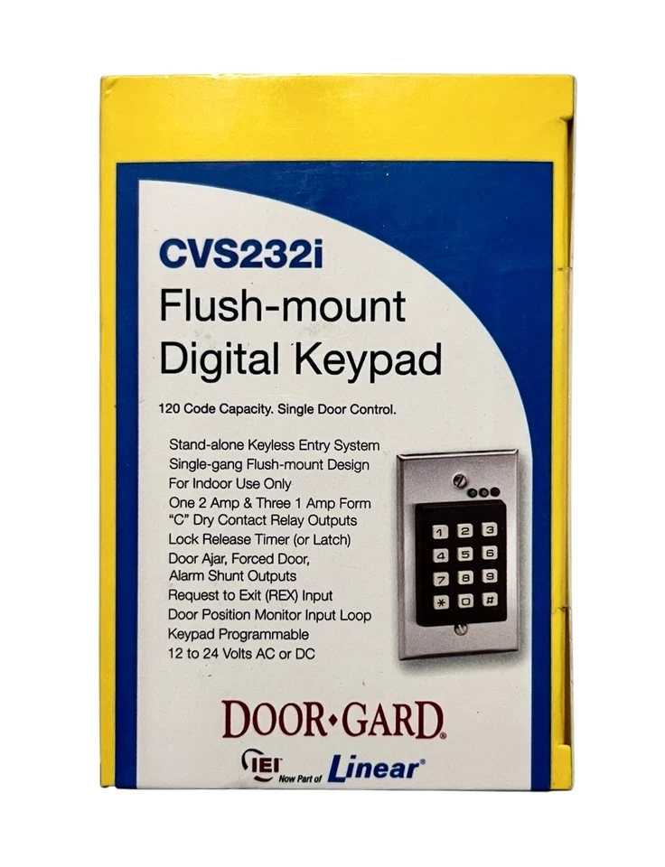 Linear Door Gard CVS232i Flush Mount Digital Keypad Indoor - Image 1 of 4