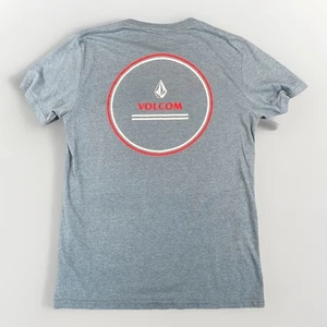 Volcom Graphic T Shirt Mens M Blue Heather Skate Surf Style Casual Tee Y2K - Picture 1 of 8