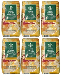 SEIS Starbucks Rubio Espresso Grano Entero Café 1 lb 16 oz 453 g Bolsa Tostado Ligero - Imagen 1 de 4