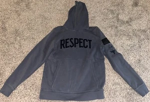 Under Armour Project Rock Coldgear Hoodie Sweatshirt Mens M Respect Gray Flag - Picture 1 of 4