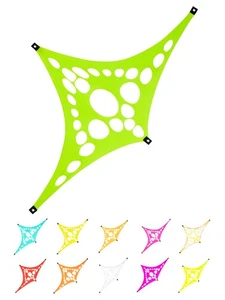 PSYWORK Schwarzlicht Segel Spandex Psy Suzy Triangle, 1,5x2m Partydeko UV-aktiv - Bild 1 von 13