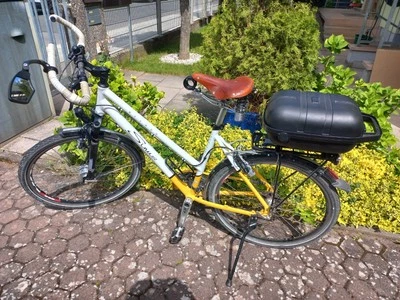 Bike Fahrrad Herren, Winora Sinus Nevada Gr. 46, weiß gelb - Bild 1 von 4