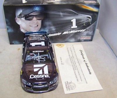 1:24 ACTION 2015 #1 CESSNA COLOR CHROME AUTOGRAPHED JAMIE MCMURRAY COA 1/72 #33 - Image 1 of 4
