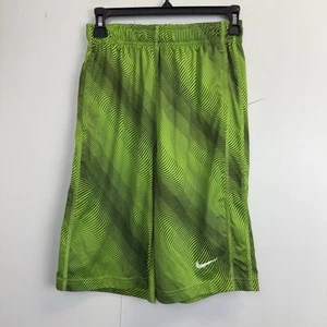 Nike Shorts Boys Youth L Green Dri-Fit Athletic Elastic Waist Basketball Gym - Picture 1 of 6