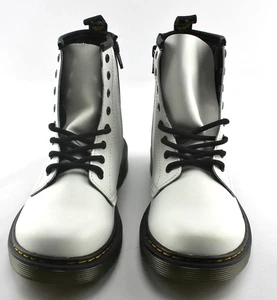 Doc Martens Damengröße 5 weiß mit kleinen Absätzen Kampfstiefel NEU Reißverschluss - Bild 1 von 5