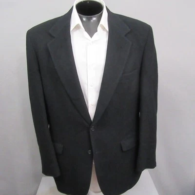 Abrigo deportivo para hombre Roundtree & Yorke 44R negro liso 100 % pelo camel Foto 1 de 4