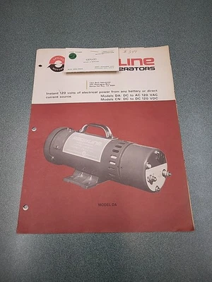 Redi Line Motor Generator Model DA Catalog  - Image 1 of 4