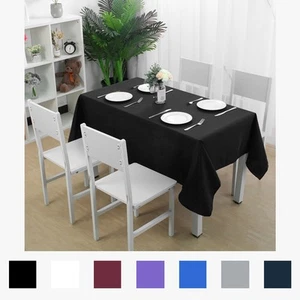 Rectangle Table Cloth Wedding Party Banquet Polyester Table Cover Protector - Picture 1 of 14