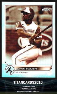 Jorge Soler 2022 Topps cromo refractor negativo Atlanta Braves #189 - Imagen 1 de 2