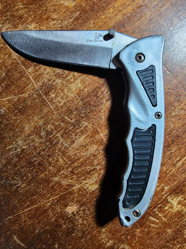 Frost Cutlery Zeppelin 5" Folder Knife 18-027B Stainless Steel Frame & Blade  - Image 1 of 4