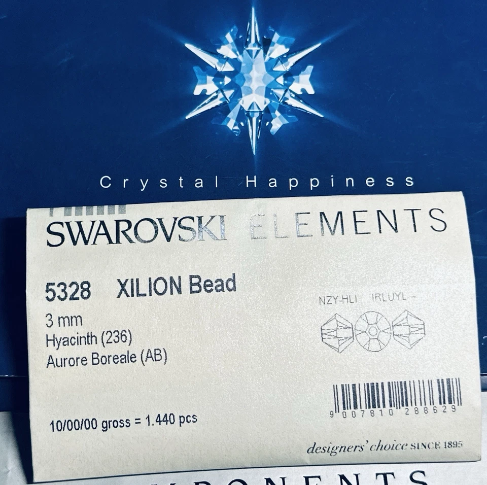 Swarovski 5328 6mm SILK AB Seal Pack 360pcs Austrian Bicone Rare Crystal Beads