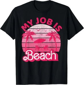 RARO! Camiseta My Job Is Beach Retro Vintage Divertida Regalo Beach Jobs - Imagen 1 de 1