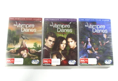 The Vampire Diaries Season 1 Season 2 Season 3 MA15+ R4 PAL Warner Bros Tested - Image 1 of 4