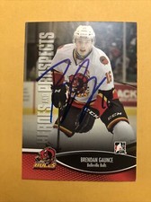 Brendan Gaunce Signed Belleville Bulls OHL Card Vancouver Canucks 1