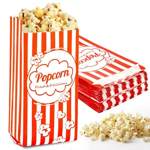 100Pcs Paper Popcorn Bags 1 Oz Disposable Popcorn Bags Bulk Individual Servings - Picture 1 of 9