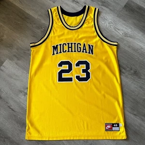 Authentic Game Cut Maurice Taylor Michigan Wolverines Jersey 48 Nike Team Issue - Picture 1 of 5