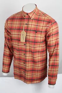 Duck Camp Men's Button Shirt Trailhead Twill Long Sleeve Red Snapper Plaid LS400 - Picture 1 of 5