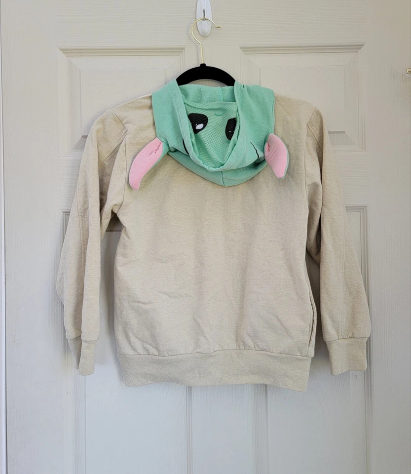 Mandalorian Yoda Sudadera con Capucha Niños Disfraz Star Wars Niño Grogu Talla M Máscara Cremallera Completa Foto 1 de 4