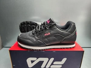 New *No Box Lid* FILA Womens Cress PB Black Hot Pink Shoes Sneakers Size 8 Retro - Picture 1 of 13