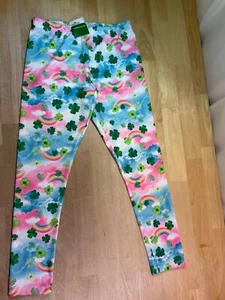 Neu Mädchen Celebrate St. Patrick's Day Leggings Gr. XL-14/16 Kleeblätter & 🌈— SÜSS!!* - Bild 1 von 3