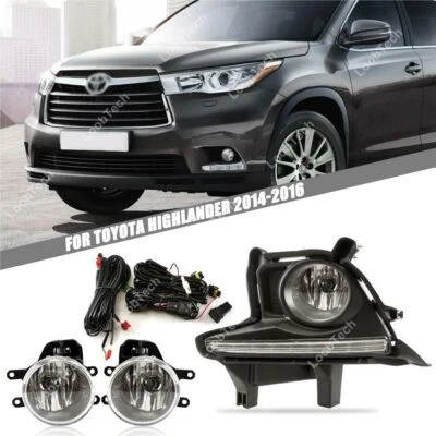 Halogen Fog Light Bumper Frame Cover Daytime Running Light For Toyota Kluger 14- - Image 1 of 4