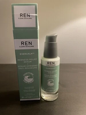 Ren Skincare Evercalm Redness Relief Serum 30 ml 1,02 fl oz tamanho completo novo na caixa - Imagem 1 de 4