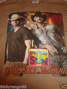 KENNY CHESNEY TIM McGRAW BROTHERS OF THE SUN 2012 CONCERT T SHIRT SIZE S GUC - Picture 1 of 1