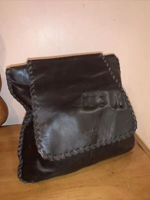 Andrew Marc NY Brown Leather Saddle Shoulder Bag Whipstitch Detail Single Strap - Image 1 of 4