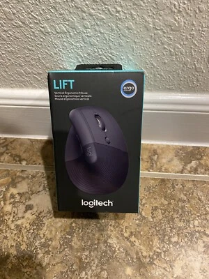 Logitech - Lift Vertical Wireless Optical Mouse - Graphite Free Ship Ergonomic - Image 1 of 2
