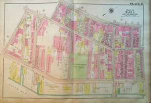 1917 BOSTON MASSACHUSETTS RANDOLPH STREET PLAYGROUND EMERSON PIANO MFY ATLAS MAP - Picture 1 of 4