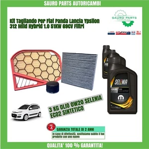 KIT TAGLIANDO FIAT PANDA LANCIA YPSILON 1.0 MILD HYBRID IBRIDA 3LT SELENIA ECO2 - Foto 1 di 4