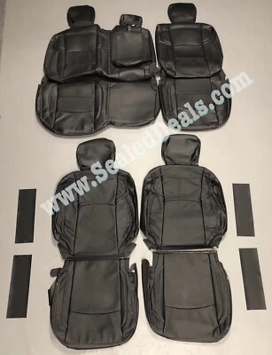 Actualización de cubiertas de asiento de cuero negro para Ram 2500 Big Horn 2019-25 doble cabina cucharones Foto 1 de 4