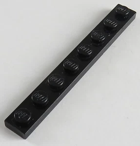 LEGO - Placa / Placa 1 x 8 (6 piezas), Negro # 3460 - Imagen 1 de 1