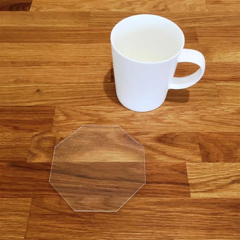 Ottagono Sottobicchiere Set - Trasparente - Immagine 1 di 1