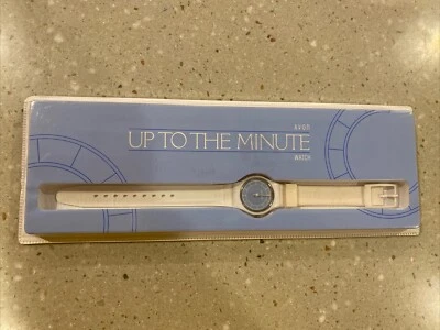 Vintage NOS AVON 1986 UP TO THE MINUTE Relógio Branco Caixa Original Clássico - Imagem 1 de 4